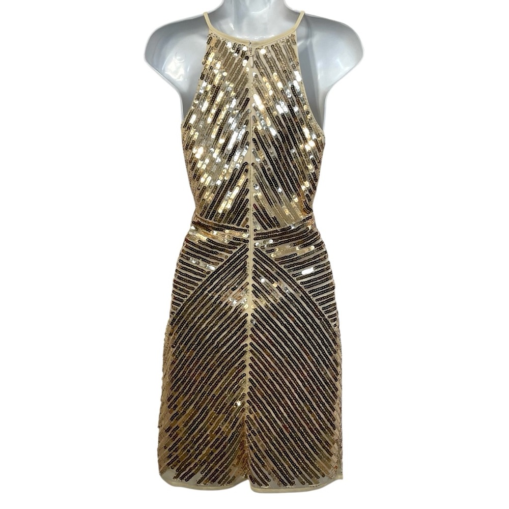 Lulus Gold Sequin Party Dress - Stunning! 🤩 - Picture 4 of 9